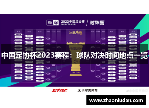 中国足协杯2023赛程：球队对决时间地点一览
